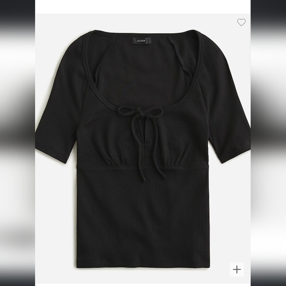 J. Crew tie front ribbed vintage tee